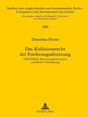 cover image of Das Kollisionsrecht der Forderungsabtretung